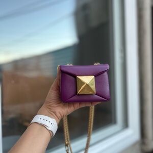 Purple and Gold Women's Bag